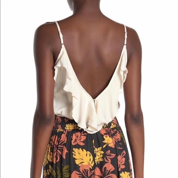 Free People Not Tired Thong Bodysuit Ivory NWT XS - Picture 2 of 8